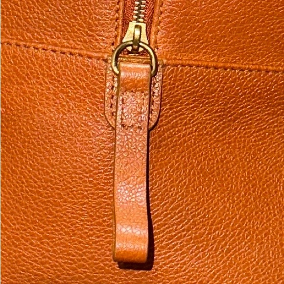 Authentic BVLGARI Turn Lock Leather Boston Bag in Cognac w/Gold-Tone Hardware - Picture 11 of 16